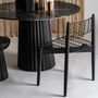 Tables Salle à Manger - Table salon en bois de mangue noir 122x122x77 cm - VICAL