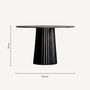 Tables Salle à Manger - Table salon en bois de mangue noir 122x122x77 cm - VICAL
