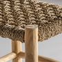 Repose-pieds - Tabouret en bois de teck marron 40x40x45 cm - VICAL