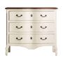 Commodes - Commode en bois d´orme blanc cassé 100x45x90 cm - VICAL