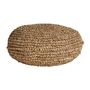 Repose-pieds - Puff en fibre naturelle marron 36x36x18 cm - VICAL