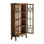 Armoires - Vitrine en bois d´orme marron 80x40x178 cm - VICAL