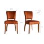 Chairs - Brown leather chair 52x62x89 cm - set of 2 - VICAL