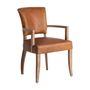Chairs - Brown leather chair 57x64x88 cm - VICAL