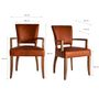 Chairs - Brown leather chair 57x64x88 cm - VICAL