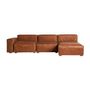 Sofas - Modular sofa in brown birch wood 24x83x54 cm - VICAL