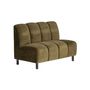 Sofas - Central sofa module in green velvet 120x76x87 cm - VICAL