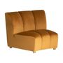 Sofas - Central sofa module in mustard velvet 106x95x84 cm - VICAL