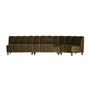 Sofas - Central sofa module in green velvet 120x76x87 cm - VICAL