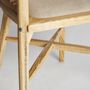 Chairs - Brown birch wood armchair 54x56x78 cm - VICAL