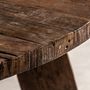 Tables Salle à Manger - Table salon en bois de mangue marron 160x160x76 cm - VICAL