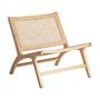 Armchairs - Brown birch wood armchair 65x80x68 cm - VICAL