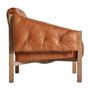 Armchairs - Brown birch wood armchair 82x79x76 cm - VICAL