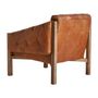 Armchairs - Brown birch wood armchair 82x79x76 cm - VICAL