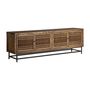 Meubles TV - Meuble tv en bois d´orme noir 200x45x65 cm - VICAL