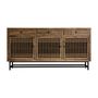 Sideboards - Sideboard in black elm wood 180x45x90 cm - VICAL