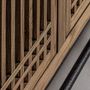 Sideboards - Sideboard in black elm wood 180x45x90 cm - VICAL