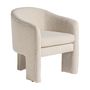 Fauteuils - Fauteuil en coton bouclé blanc cassé 69x67x77 cm - VICAL