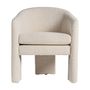 Fauteuils - Fauteuil en coton bouclé blanc cassé 69x67x77 cm - VICAL