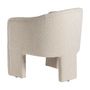 Fauteuils - Fauteuil en coton bouclé blanc cassé 69x67x77 cm - VICAL