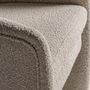 Fauteuils - Fauteuil en coton bouclé blanc cassé 69x67x77 cm - VICAL