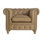 Fauteuils - Fauteuil en peau marron 107x83x75 cm - VICAL