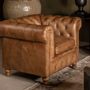 Fauteuils - Fauteuil en peau marron 107x83x75 cm - VICAL