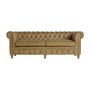 Canapés - Sofa en peau marron 215x82x75 cm - VICAL
