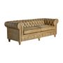 Canapés - Sofa en peau marron 215x82x75 cm - VICAL