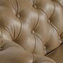 Canapés - Sofa en peau marron 215x82x75 cm - VICAL