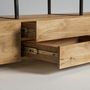 Meubles TV - Meuble tv en bois de mangue noir 190x40x52 cm - VICAL