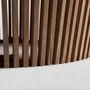 Tables basses - Table basse en bois d´acacia blanc 100x100x42 cm - VICAL