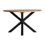 Dining Tables - Black mango wood living room table 130x130x77 cm - VICAL
