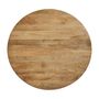 Dining Tables - Black mango wood living room table 130x130x77 cm - VICAL