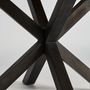 Dining Tables - Black mango wood living room table 130x130x77 cm - VICAL