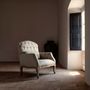 Armchairs - Beige mango wood armchair 73x80x95 cm - VICAL