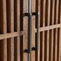 Sideboards - Black mango wood sideboard 180x45x86 cm - VICAL