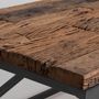 Coffee tables - Brown teak wood coffee table 120x60x40 cm - VICAL