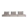 Sofas - Modular sofa in brown pine wood 120x120x78 cm - VICAL