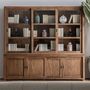 Wardrobe - Brown railway wooden display case 240x55x218 cm - VICAL