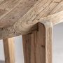 Dining Tables - Brown railway wood lounge table 157x151x76 cm - VICAL