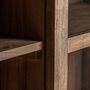 Wardrobe - Brown railway wooden display case 121x50x220 cm - VICAL