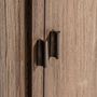Wardrobe - Brown railway wooden display case 121x50x220 cm - VICAL