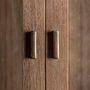 Wardrobe - Brown railway wooden display case 121x50x220 cm - VICAL