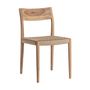 Chairs - Brown teak wood chair 46x54x80 cm - set of 2 - VICAL