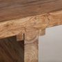 Coffee tables - Brown railway wood coffee table 150x60x34 cm - VICAL