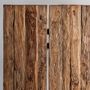 Coffee tables - Brown railway wood coffee table 150x60x34 cm - VICAL