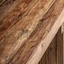 Coffee tables - Brown railway wood coffee table 150x60x34 cm - VICAL