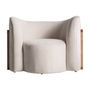 Armchairs - Off-white pine wood armchair 109x93x78 cm - VICAL