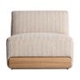 Sofas - Central sofa module in light brown pine wood 90x82x76 cm - VICAL